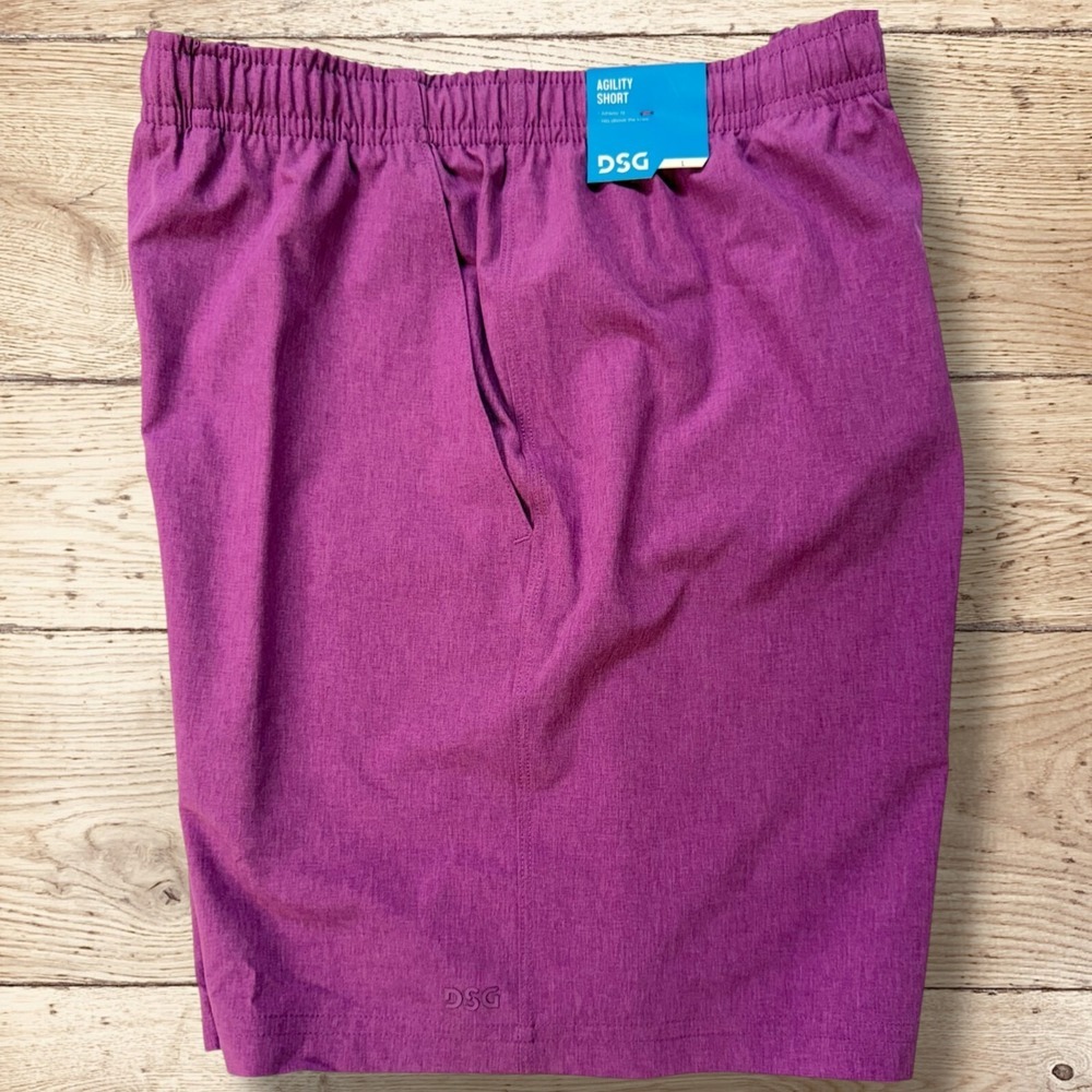 DSG Boys Agility Shorts NWT - Size XL - Magenta Grape Heather